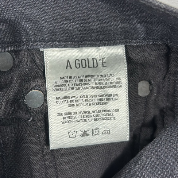 Agolde Nico High-Rise Skinny Jeans Button Fly Virtue Black | Size 24 - Picture 7 of 8